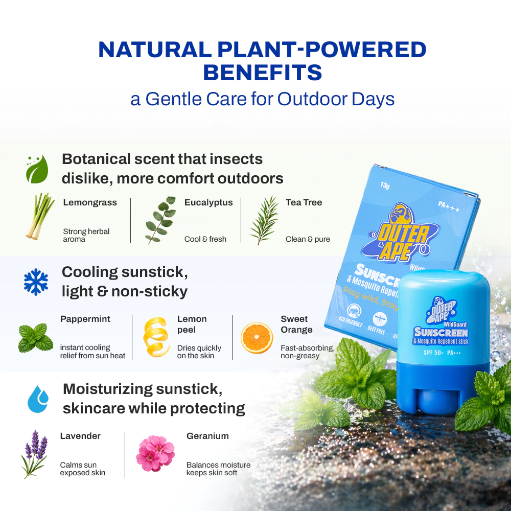 Outer-Ape 2-in-1 SPF 50+++ Sunscreen Stick with Mosquito Repellent OUTER APE